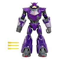 Mattel Disney and Pixar Lightyear 12-in Scale Action Figure, Zurg with Lights, Sounds, Blaster & Projectiles