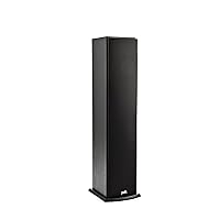 Polk Audio T50 150 Watt Home Theater Floor Standing Tower Speaker (Single, Black) - Hi-Res Audio with Deep Bass Response, Dolby and DTS Surround