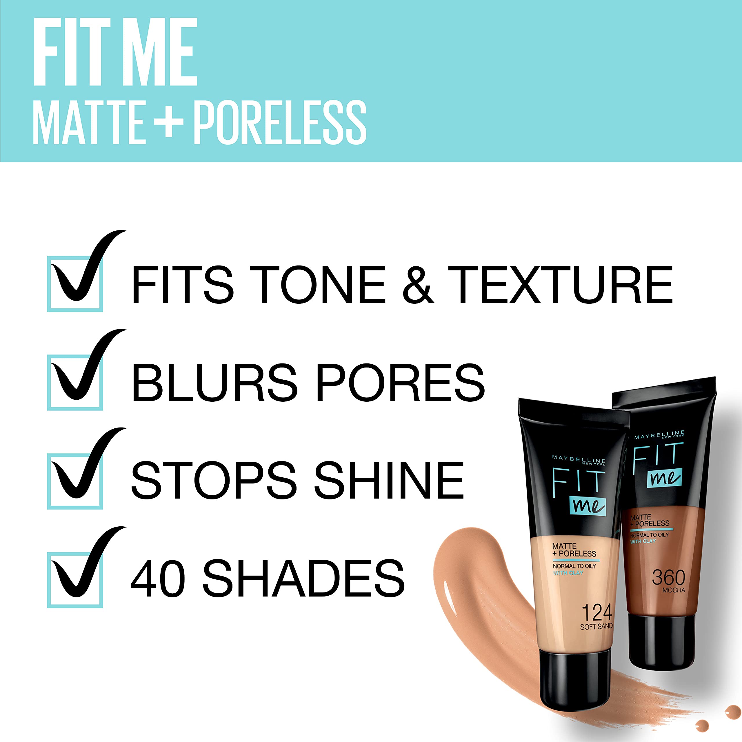 Maybelline New York Fit Me Matte & Poreless Foundation 330 Toffee 30ml