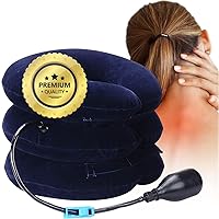 Inflatable Cervical Traction Cushion Device Neck Pain Relief at Home - Cervical Neck Traction Pillow - Neck Decompression Pillow Inflatable Cervical Collar Neck Pinched Nerve Relief
