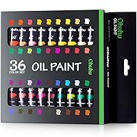 Ohuhu Oil Paint Set, 36 Oil-Based Colors, 12ml/0.42oz x 36 Tubes Non-Toxic Oil Painting Set Supplies for Canvas Painting Artist Kids Beginner Adult Classroom Student Art Supplies Gift DIY