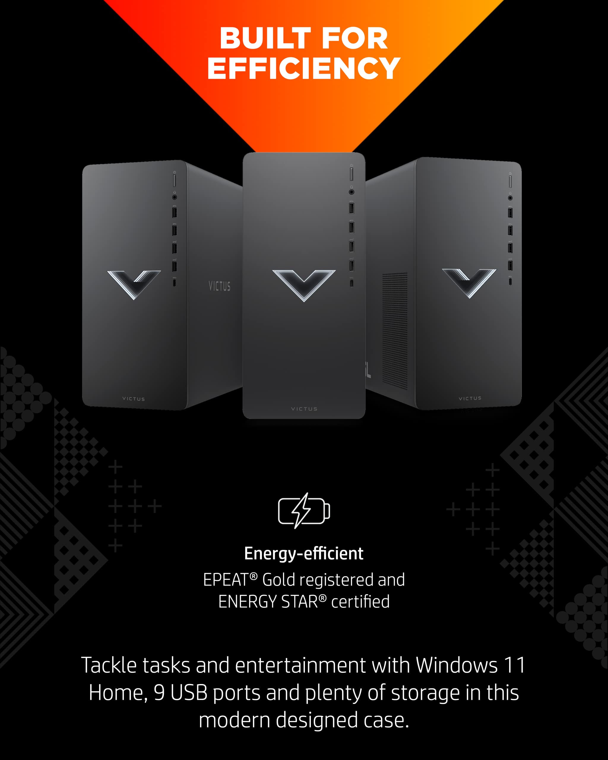 HP Victus 15L Gaming Desktop Bundle PC, AMD RX6400 Graphics, AMD Ryzen 5 5600G,32GB SDRAM, 1TB SSD, Windows 11 Home OS, RGB Lighting, Wi-Fi & Bluetooth (TG02-0013w,2023)