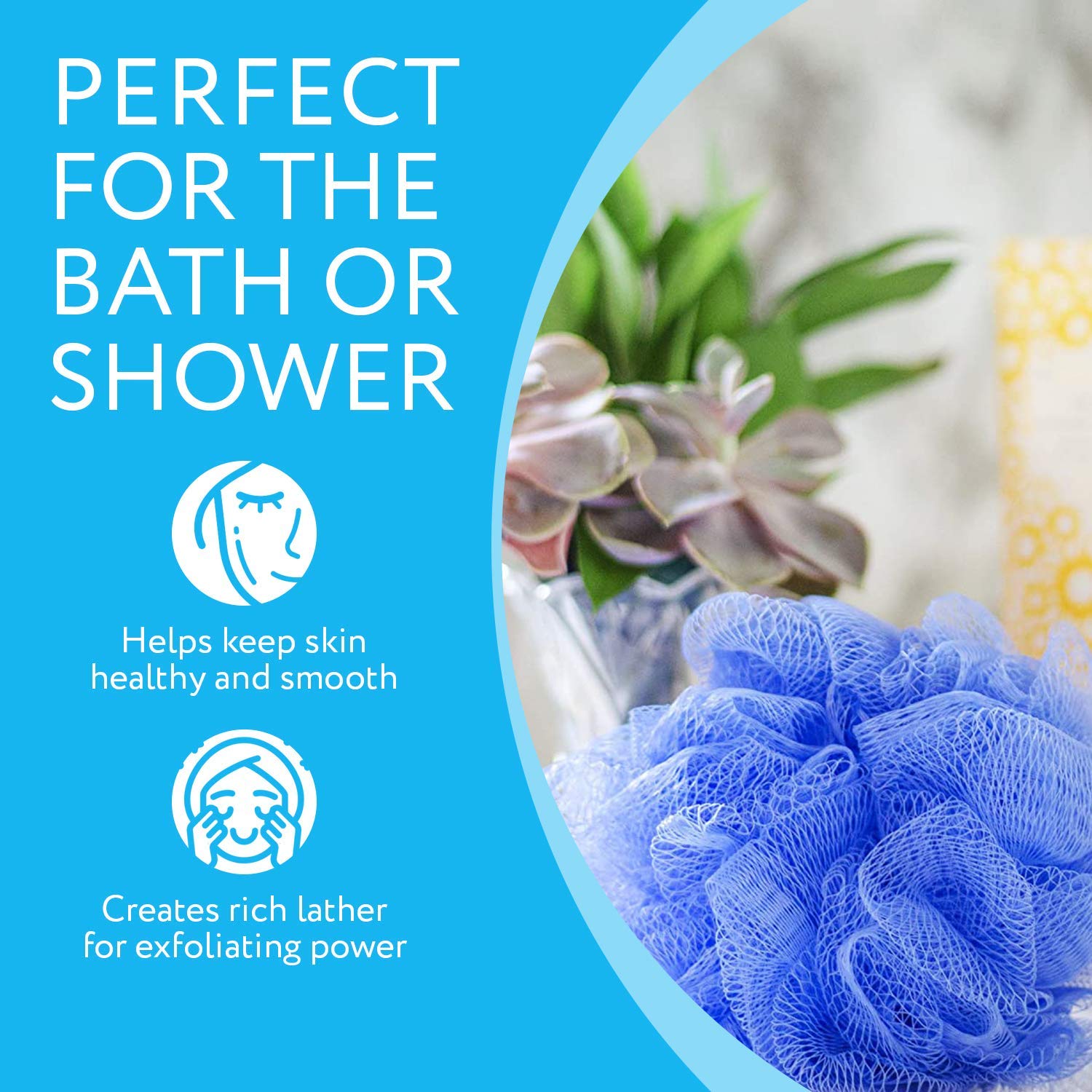 6-Pack Eco-Friendly Loofah/Loofa/Mesh Bath and Shower Sponge - Loufa/Luffa/Lufa/Poof/Pouf - Loofahs/Loofas for Men and Women - Bulk Body Puffs - by IMPRESA