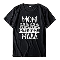 Mothers Day Tee Shirts Mothers Day Clothes Little Mermaid Birthday Shirt Womens Plus Size T Shirts Mother S Day Clothes 1974 Vintage Shirt Natural Life Clothing for Women Black XL