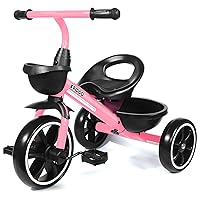 Tricycle for 2-5 Year Olds - Pink Toddler Trike With Gift for 24 Month to 4 Year Old Girls