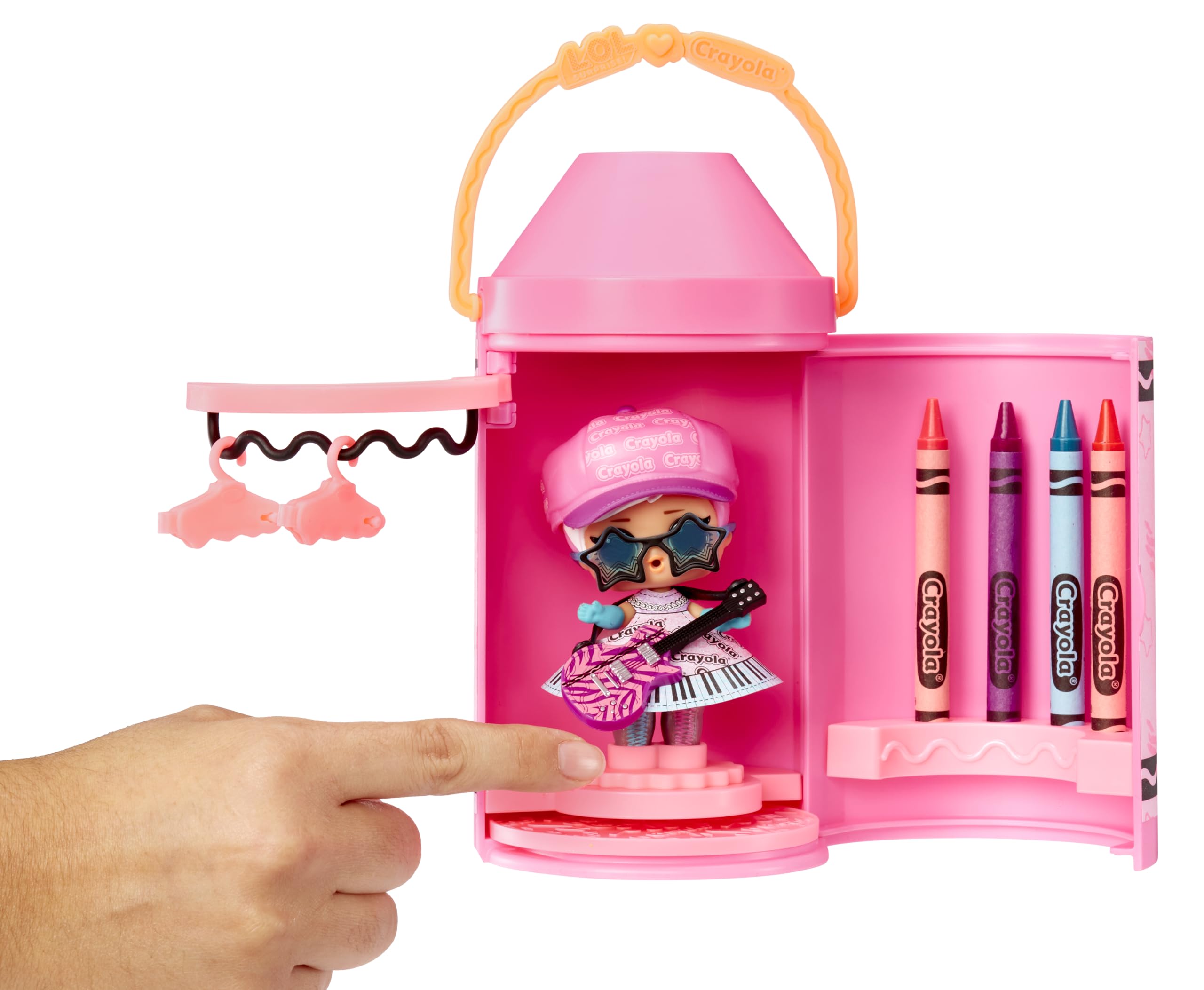L.O.L. Surprise! Loves CRAYOLA Color Me Studio with Collectible Doll, Over 30 Surprises, Paper Dresses, Crayon Dolls, Art Studio Packaging, Crayon Capsule Packaging, Limited Edition Doll 3+