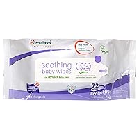 Himalaya Soothing Baby Calming Wipes for Soft, Clean, and Sensitive Skin, 72 wipes