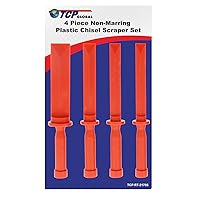 TCP Global 4 Piece Non-Marring Plastic Chisel Scraper Set - 3/4