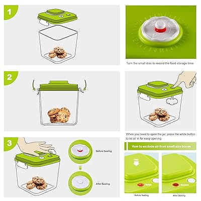 Mua Zvonema Vacuum Seal Containers for Food, 5 Piece Food Storage  Containers with Lids Airtight, BPA Free kitchen Pantry Organization  Canisters for Cereal, Pasta, Cookies, Nuts, Snacks trên  Mỹ chính hãng