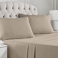 Mellanni King Size Sheets Set - 4 PC Iconic Collection Bedding Sheets & Pillowcases - Hotel Luxury, Extra Soft, Cooling Bed Sheets - Deep Pocket up to 16