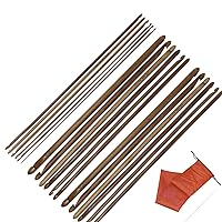 KnitPal 14-inch (35cm) Long Cro-Hook Double-Ended Afghan Crochenit Hooks Set, Save 15% on Bundle Offer, Incl. 17 Sizes: A-O (2-12mm) for Tunisian Crocheting on The Double
