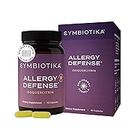 CYMBIOTIKA Allergy Supplement for Immune Support with Quercetin 200mg, Bromelain 300mg, Holy Basil, Schisandra Berry, and Bioflavonoids for Cellular Function, Gluten Free, Non GMO, 60 Capsules