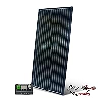 50216 215 Watt 12 Volt Charge Controller Solar Panel, Black