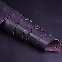 Leather Sheets,Leather for Crafts Tooling Leather Square 2.0mm Thick Finished Full Grain Cow Hide Leather Crafts Tooling Sewing Hobby Leather Veg tan Leather Leather Sheet (Purple,12x24in)