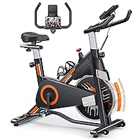 Stationary Exercise Bikes,Magnetic Resistance,Quiet Belt Drive Indoor Stable Cycling Bike 330LBs for Home, Monitor & Phone Mount & Comfortable Seat