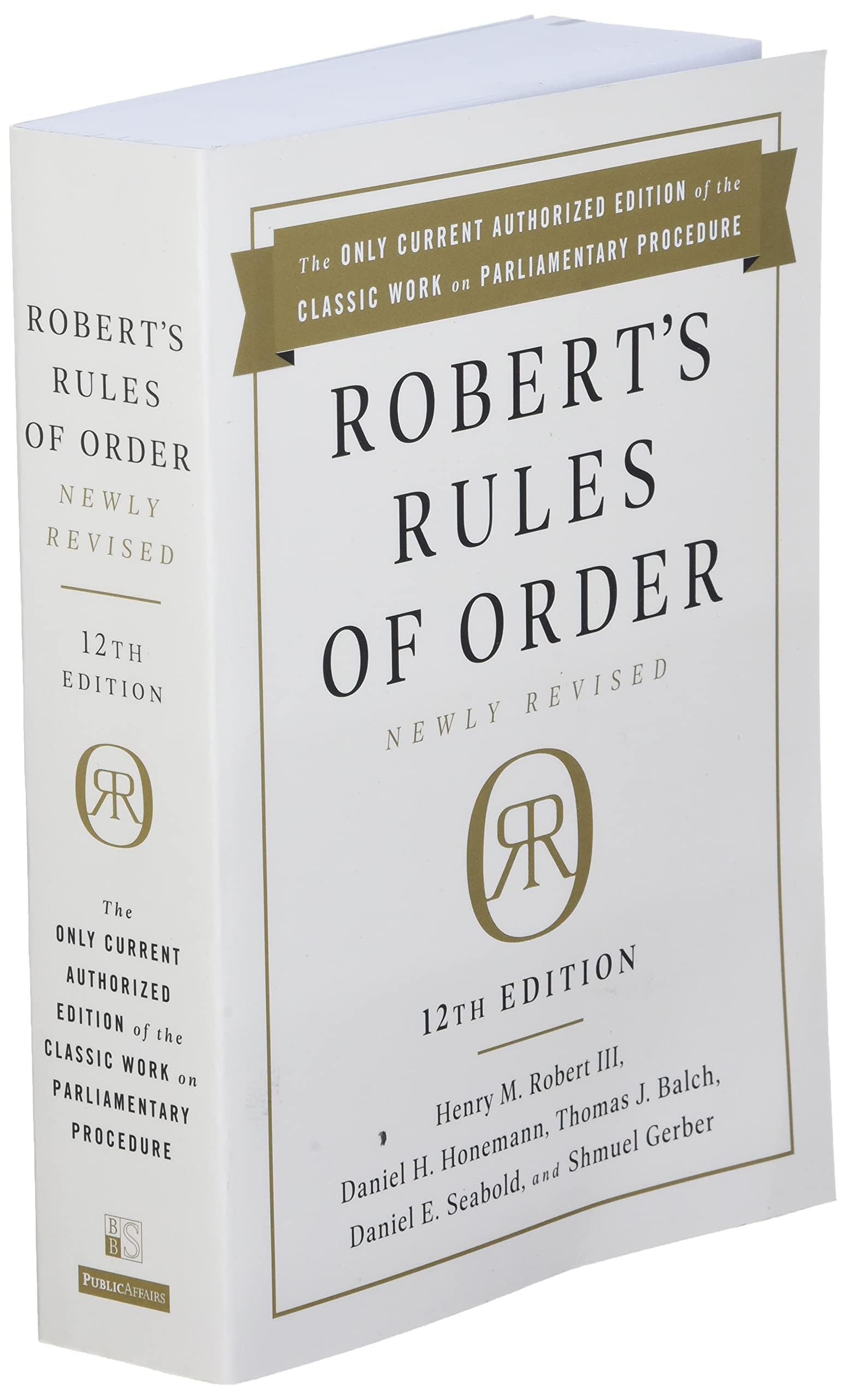 Robert's Rules of Order Newly Revised, 12th edition