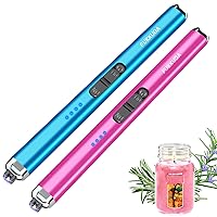 Dual Arc Electric Candle Lighter Rechargeable USB Lighter Plasma Arc Lighters for Candle (Saphhire Blue & Violet)