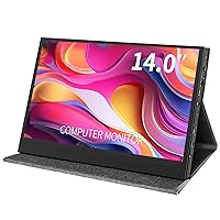 14.0” Portable Monitor Full HD IPS HDMI FHD 1920x1080 Screen for Gaming Laptop Computer Phone Xbox PS4 PS5,Switch, hdmi Monitor with Dual Speakers,Black (14-inch Monitor)
