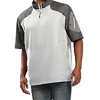 Raider Pullover Cage Jacket - Weather-Resistant Quarter Zip Athletic Wear with Sleeve Pocket
