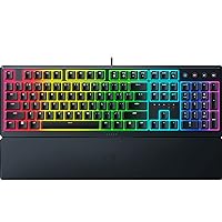 Razer Ornata V3 - Low Profile Gaming Keyboard (Hybrid Mecha-Membrane Switch, UV-coated Keycaps, Magnetic Soft-Touch Wrist Rest, RGB Chroma) UK Layout | Black