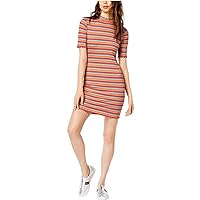 Socialite Womens Striped Bodycon Shirt Dress, Multicoloured, Small