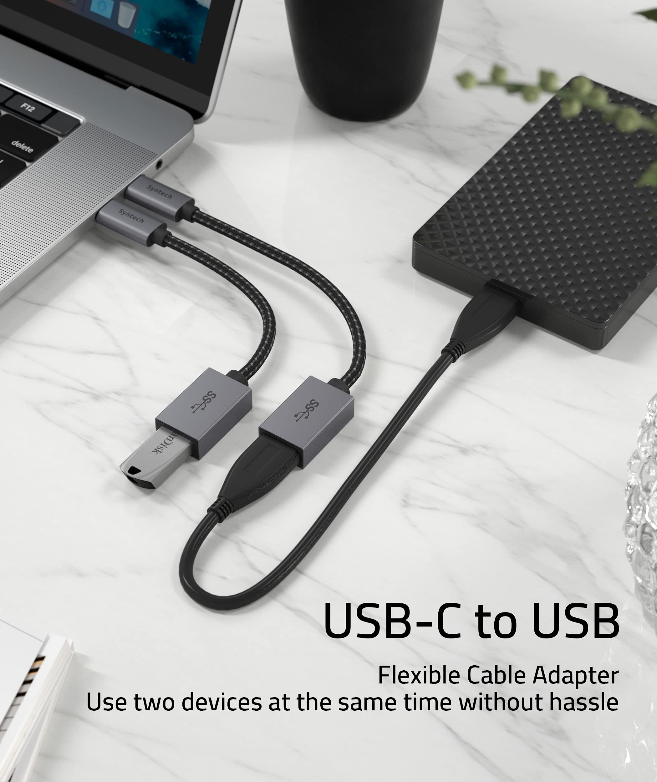 Syntech USB C to USB Adapter (2 Pack) & USB to USB C Adapter (3 Pack)