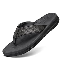 Men's Flip Flop Casual Comfortable Thong Sandals Lightweight Non-Slip Athletic Slide Sandals with Soft Cushion Arch Support