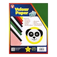 Hygloss Products Self Adhesive Velour Paper - Green, 8-1/2 x 11 Inches - 5 Pack