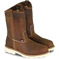 Thorogood American Heritage 11” Steel Toe Wellington Boots for Men - Premium Full-Grain Leather with Slip-Resistant Wedge Outsole and Comfort Insole; EH Rated