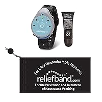 Reliefband Classic Motion Sickness Wristband w/ 1 Gel Tube and Carrying Pouch - Easy-to-Use, Fast, Drug-Free Nausea Relief Band Helps w/Morning Sickness, Nausea, Sea Sickness & Vomiting