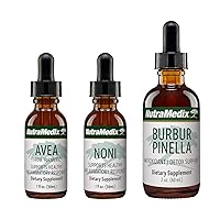 NutraMedix Inflammatory Response Set - 3-Piece Kit Includes Burbur-Pinella Liquid Detox Drops, Noni Fruit Extract & Avea Turmeric Root Extract - Daily Plant-Based Tinctures & Whole-Herb Concentrates