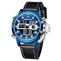 MEGALITH Mens Watch Digital Military Sports Watches Designer Large Face Watches for Men Waterproof LED Stopwatch Alarm Calendar Mens Wrist Watch Digital Analogue, Gifts for Men