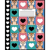 Composition Notebook: Back-to-School Notebook | Wide Ruled | 8 x 10 | 100 Pages | Chipmunk Composition Book