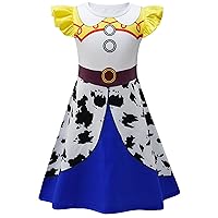 Girls Princess Costume Cowgirls Birthday Party Dress Halloween Cosplay Outfits