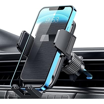 Qifutan Phone Mount for Car Vent [Upgraded Clip] Cell Phone Holder Car Hands Free Cradle in Vehicle Car Phone Holder Mount Fit for Smartphone, iPhone, Cell Phone Automobile Cradles Universal