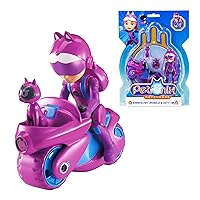Alpha Group Petronix Defenders Emma's Pet Mobile,with 4 Removable Accessories 3’’ Figure, Little Cat Figures, Motorcycle and Backpack,Kids Toys for Boys and Girls Ages 3 and up