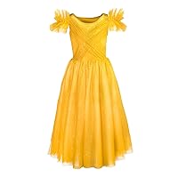The Princess Beauty Yellow Couture Costume Fancy Party Christmas Halloween Cosplay Sensory Sensitive Fun Play Dress