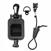 Gear Keeper CB MIC KEEPER Retractable Microphone Holder RT4-4112 – Features Heavy-Duty Snap Clip Mount, Adjustable Mic Lanyard and Hardware Mounting Kit - Made in USA – Black
