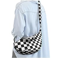Medium Nylon Crossbody Crescent Bag for Women Men Fashionable Shoulder Bag with Adjustable Strap for Everyday Casual Travel