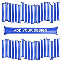 TopTie Custom 100Pair Thunder Sticks Noise Maker Inflatable Bambam Cheering Clappers 23-1/2 x 4 Inch - Blue