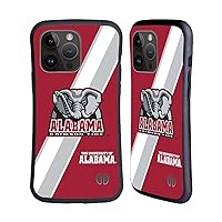 Head Case Designs Officially Licensed University of Alabama UA Stripes Hybrid Case Compatible with Apple iPhone 15 Pro Max