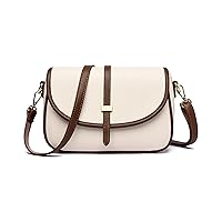 [LEAFICS] Women's Crossbody Bag Shoulder Bag Genuine Leather Designer Lightweight Wallet and Handbag with 2 Straps