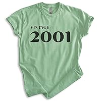 Vintage 2001 Shirt, Unisex Women's Men's Shirt, 21st Birthday Shirt, Twenty-First Birthday Shirt