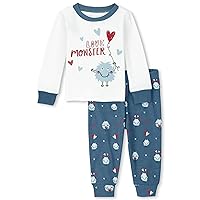 The Children's Place Unisex Baby and Toddler Long Sleeve Snug Fit Cotton 2 Piece Pajamas