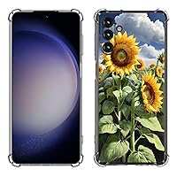 Galaxy A35 5G Case,Sunflowers Cloud Drop Protection Shockproof Case TPU Full Body Protective Scratch-Resistant Cover for Samsung Galaxy A35 5G