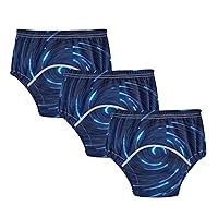 ALAZA Abstract Blue Cosmic Galaxy Swirl Black Hole Cotton Potty Training Underwear Pants for Toddler Girls Boys, 2t, 3t, 4t, 5t