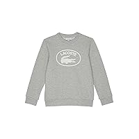 Lacoste Boy's Long Sleeve Branded Logo Crewneck Sweatshirt