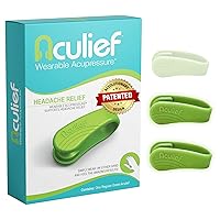 Aculief - Award Winning Natural Headache, Migraine, Tension Relief Wearable – Supporting Acupressure Relaxation, Stress Alleviation, tension relief and headache relief - 1 Pack(Small & Regular, Green)