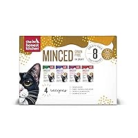 The Honest Kitchen Minced - Grain Free Wet Cat Food with Bone Broth Gravy Variety Pack - 5.5 oz (Pack of 8)