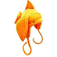 Goldfish Fleece Fish Hat Unisex Mens Womens Orange
